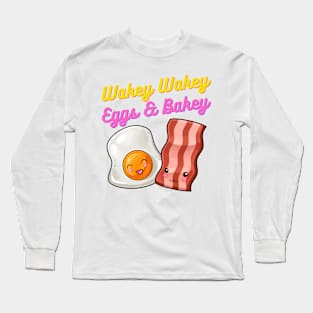 Funny, Cute Bacon and Eggs Long Sleeve T-Shirt